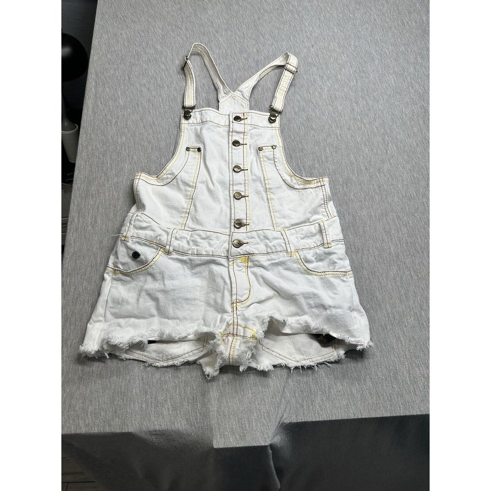 Akademiks Women's White Short Overalls Size 30‎